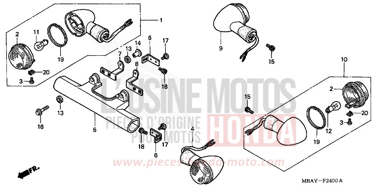 BLINKER von Shadow Aero REARL SEDONA RED (R223B) von 2001